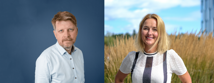 Bjørn Wallentin, Senior Vice President QRILL Aqua Sales, og Ragnhild Dragøy,Vice President Product Management and Sustainability.