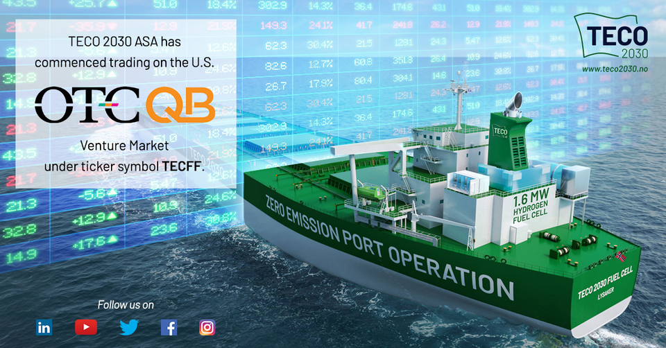 TECO 2030 ASA Has Commenced Trading On The U S OTCQB Venture Market 