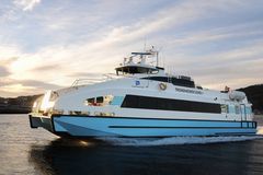 Med 16.8 millioner kroner i støtte fra Enova kan Trøndelag fylkeskommune etablere ladeinfrastruktur for utslippsfrie hurtigbåter. Foto: AtB