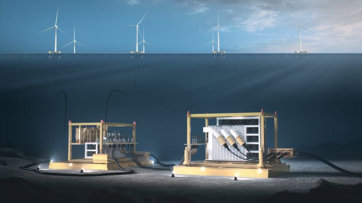 ABBs undervanns kraftteknologi kan blant annet benyttes for overføring av strøm fra flytende havvind.