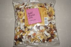 Tørket frukt av typen "Eksotisk Miks" fra Bama.