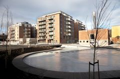 Vannspeilet i Kværnerbyen. Foto: Steinar Gjerholm