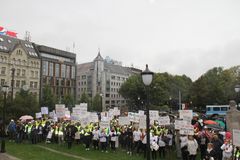 Streikearrangement foran Stortinget 22. september 2016