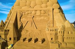 Verdens største sandslott bygges i Nordjylland © World’s Biggest Sandcastle Blokhus. Fotograf: Poul Nymark