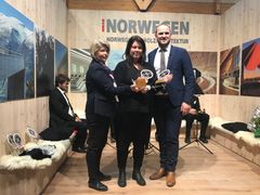 Nina Sundqvist, Matmerk, Hege Krukhaug, Heidal ysteri, Landbruks- og matminister Jon Georg Dale. Foto:  Matmerk