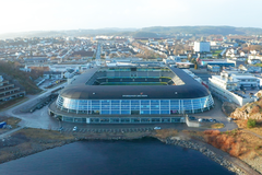 Akademiet VGS Kristiansand holder til direkte på Sør Arena.