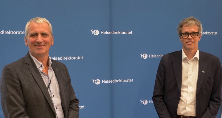 SAMARBEIDER: Assisterende helsedirektør Olav Slåttebrekk og administrerende direktør Jacob Mehus, Standard Norge.