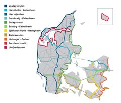 De nasjonale sykkelruter i Danmark strekker seg over 5.000 km. Grafik: Vejdirektoratet