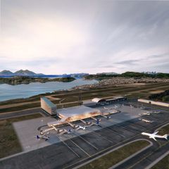 Slik kan den 
nye lufthavnen bli. Illustrasjonsfoto: Avinor