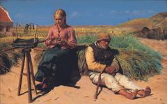 Michael Ancher: Figurer i et landskab. 1880. Den Hirschsprungske Samling.