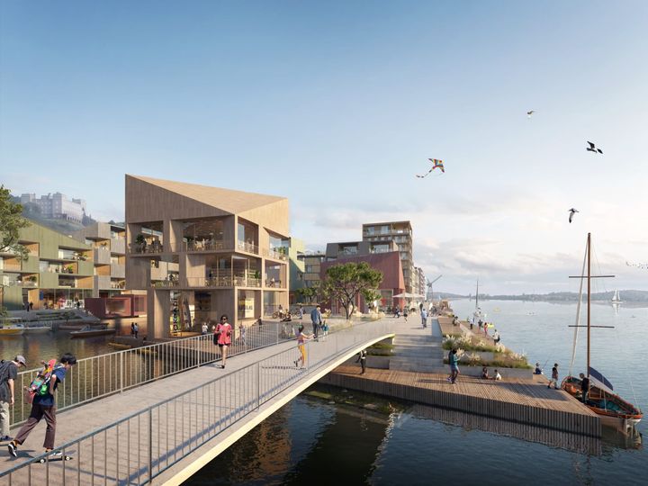 Hva mener du at vi trenger i Oslos nye Fjordbydel? Her vises den planlagte delen av Havnepromenaden, som blir en km lang og vil legges helt ut til sjøkanten.