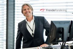 Frende Forsikring har landets mest fornøyde forsikringskunder ifølge bransjestudien EPSI Rating. Her en fornøyd konsernsjef, Vegar Styve.