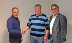 Administrerende direktør Even Leira i GK Elektro, daglig leder Tor-Kristian Steffenakk i Installatøren AS og konsernsjef Jon Valen-Sendstad i GK Konsern AS.