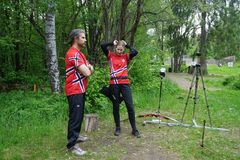 Anette Londal sammen med coach George Refseth