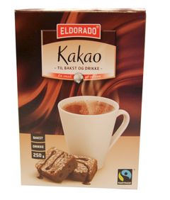 Eldorado Kakao. Fairtrade-sertifisert.