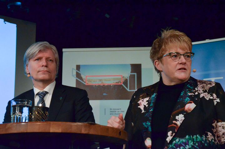 Klima- og miljøminister Ola Elvestuen og kulturminister Trine Skei Grande.