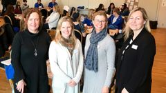 Berg-Hansen og Kronprinsparets Fond fortsetter samarbeidet for ungdom. Her deltar fra venstre Hanne Wengaard, Berg-Hansen, Anette Maltun Koefoed, Berg-Hansen, Tonje G. Apeland, Kronprinsparets Fond og Elisabeth C. Syversen, Berg-Hansen.