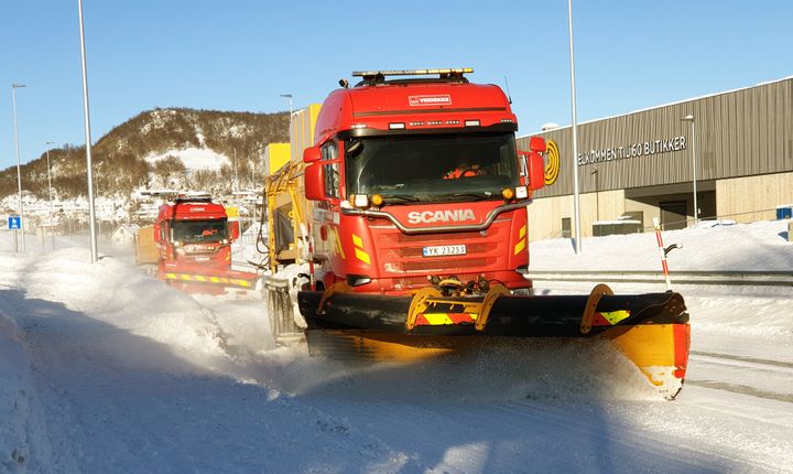 Vinterdrift er en sentral oppgave for entreprenøren som får ansvaret for riksvegene på Nordmøre. Foto: Tomas Rolland, Statens vegvesen.