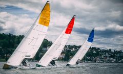 J/70: Seilsportsligaen foregår i båttypen J/70 og det seiles i heat med fem og fem båter. (Foto: Trond R. Teigen)
