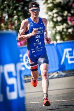 Casper Stornes gjorde et solid løp i Yokohama 15. mai og ble nummer 18. Foto: Janos Schmidt/Norges Triatlonforbund (bildet kan brukes redaksjonelt)