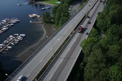 E18 Bjørnsvikbruene: Foto: Statens vegvesen.