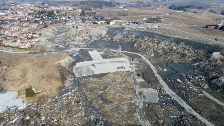 Dronefoto fra mars 2022. Foto: Gjerdrum kommune