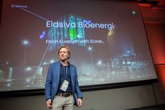 Tore Dugstad fra Eidsiva Bioenergi var en av tre deltagere i innovasjonskonkurransen (Foto: Johnny Syversen)