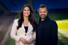Ingrid Halstensen og Jan-Henrik Børslid er noen av profilene som skal jobbe med fotball-EM for TV 2. Foto: Julia Marie Naglestad/NRK/TV 2