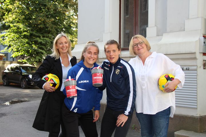 Hege Jørgensen, daglig leder Serieforeningen for kvinnefotball, Sigrid Heien Hansen, fotballspiller, Kolbotn, Trine Rønning, fotballspiller, Stabæk, Lisbet Rugtvedt, generalsekretær, Nasjonalforeningen for folkehelsen.