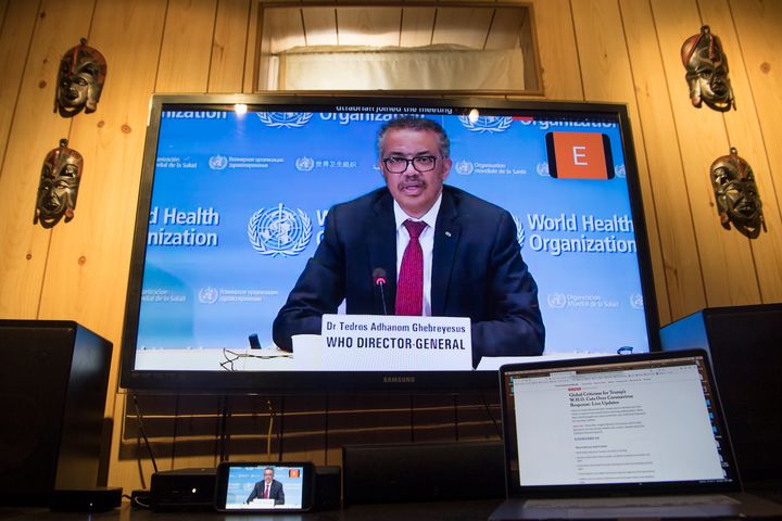 WHOs generaldirektør, Tedros Adhanom Ghebreyesus. Her fra en briefing i april 2020. Foto: UN Photo/Eskinder Debebe