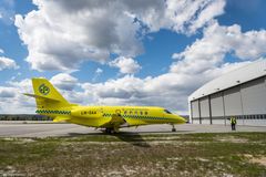 Det varslede søksmålet fra pilotene påvirker ikke overtakelsen av driften av ambulanseflyene fra 1. juli. Da blir denne nye ambulansejeten satt inn i beredskap i Norge, sammen med 10 nye Beech B250 ambulansefly. Foto: BSAA/John Trygve Tollefsen