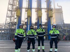 Enova gir inntil 283 millioner kroner i støtte til Yara. Selskapet vil bruke grønt hydrogen i gjødselproduksjonen i Porsgrunn. (Foto: Yara)