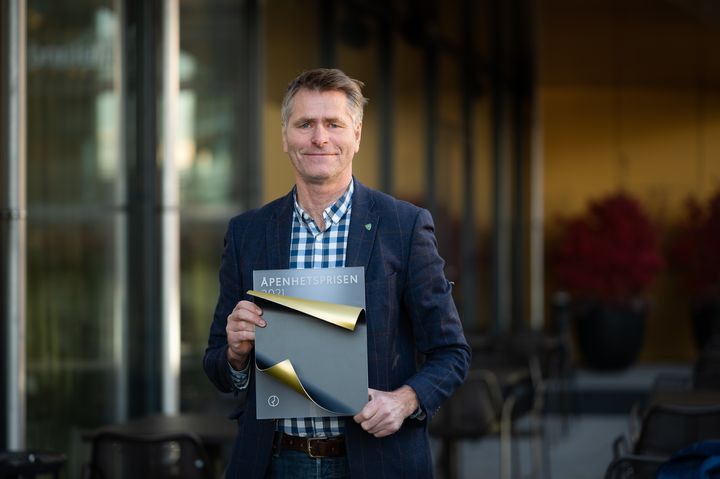 Prisvinner Anders Østensten, ordfører i Gjerdrum kommune. (Foto: Skjalg Vold)