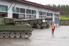 Artilleri M109 klar til deployering fra Setermoen i Troms Foto: Øivind Baardsen, Hæren