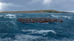 I samarbeid med det norske teknologiselskapet Moss Maritime, skal Equinor teste ut anlegget i minst ett år i et av de mest værharde områdene langs kysten. Illustrasjon: Moss Maritime.
