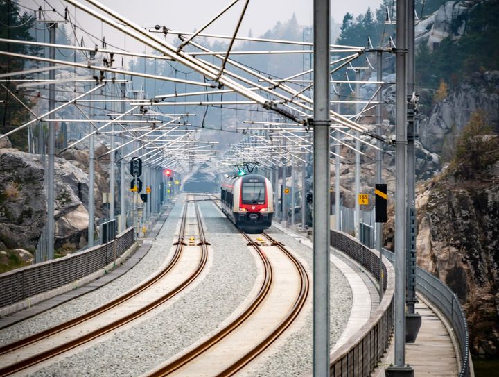 Når vi planlegger og bygger ny jernbane, skal det settes fokus på løsninger som reduserer prosjektenes påvirkning på klima og miljø. Foto: Terje Walle, Bane NOR