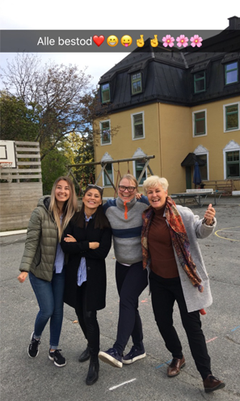Denne høsten har flere av lærerne ved Heltberg gjennomført Montessoriutdannelsen og er nå Montessoripedagoger. f.v. Victoria Sellevoll, Gine Haugland, Heidi Hagen-Larsen og Hilde Dramdal.