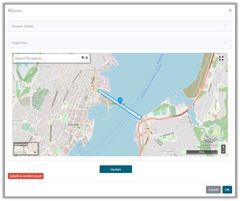 Eksempel på kartvisning for dronebrukere i Ninox Drone-appen. Foto: Avinor Flysikring.