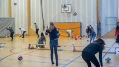Fysisk aktivitet trenger ikke være så tøff for å gjøre utslag på skoleprestasjonene. Fra ScIM-studien på Vøyenenga skole i Bærum. \ Foto: NIH
