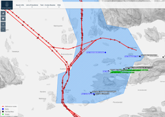 Nye digitale seilingsruter i innseilingen til Florø. Kilde: routeinfo.no