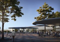 Lysaker T-banestasjon. Illustrasjon: Asplan Viak, Arup og Longva arkitekter.