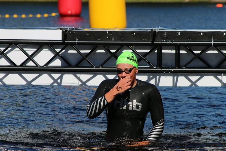 Foto: Elisabeth Rinden. Malene Rypestøl vinner NM i Open Water 2022.