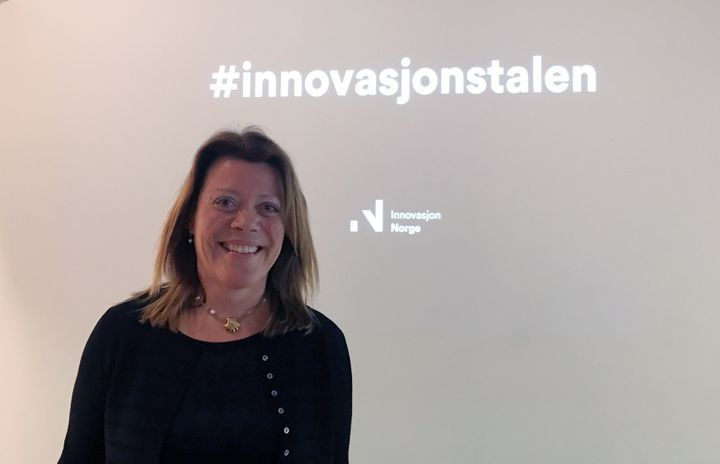 Nina Broch Mathisen leder Innovasjon Norge Vestland og holder årets Innovasjonstale. Foto: Marianne Mork, Innovasjon Norge.