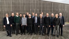 Partnere i Arkitema Architects og deler av konsernledelsen i COWI AS. Foto: Jonas Dackås Steene