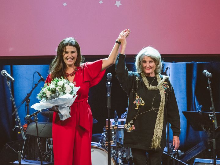 Styreleder i NOPA, Ingrid Kindem, og Karin Krog. Foto: Christoffer Krook