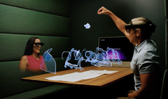 Webex Hologram muliggjør tilstedeværelsen av andre mennesker i rommet gjennom en fotorealistisk hologram-gjenskapning av mennesker i sanntid. Foto/skjermdump: Cisco
