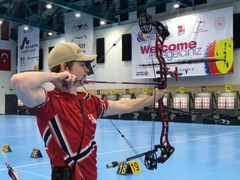 Bilde er tatt under offisiell trening på EM i Samsun 2019