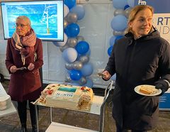 SINTEF Energi er verstinstitusjon for NorthWind.  Konsrnsjef Alexandra Bech Gjørv feiret avgjørelsen om forskningssenteret med kake.