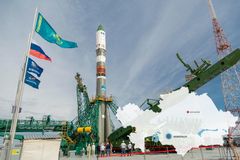 Soyuz TM 2.1a romskip. 9. april 2020. (The Astana Times)