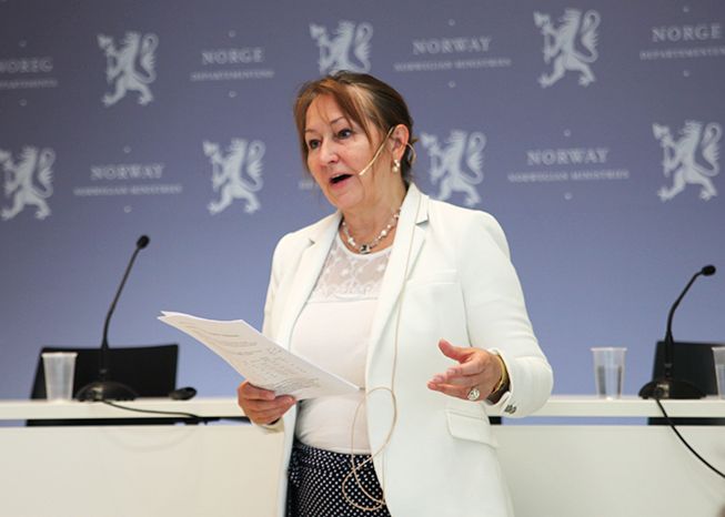 Styreleder i KS, Gunn Marit Helgesen. Foto: KS